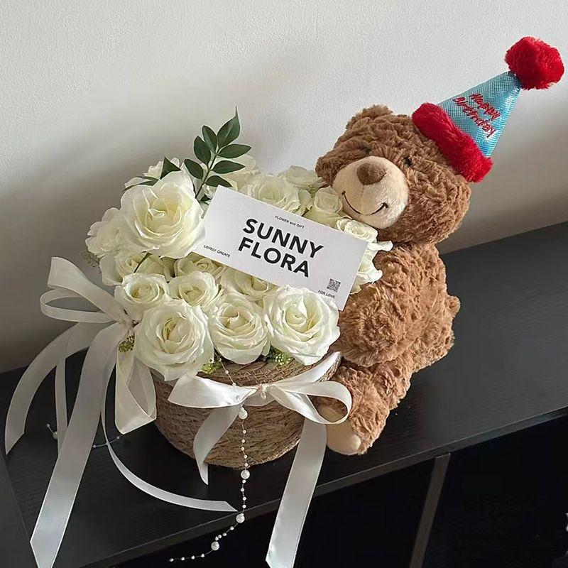 Birthday Scented Soap Flower Bear Bouquet - Gift for Girlfriend or Best Friend