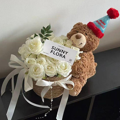 Birthday Scented Soap Flower Bear Bouquet - Gift for Girlfriend or Best Friend