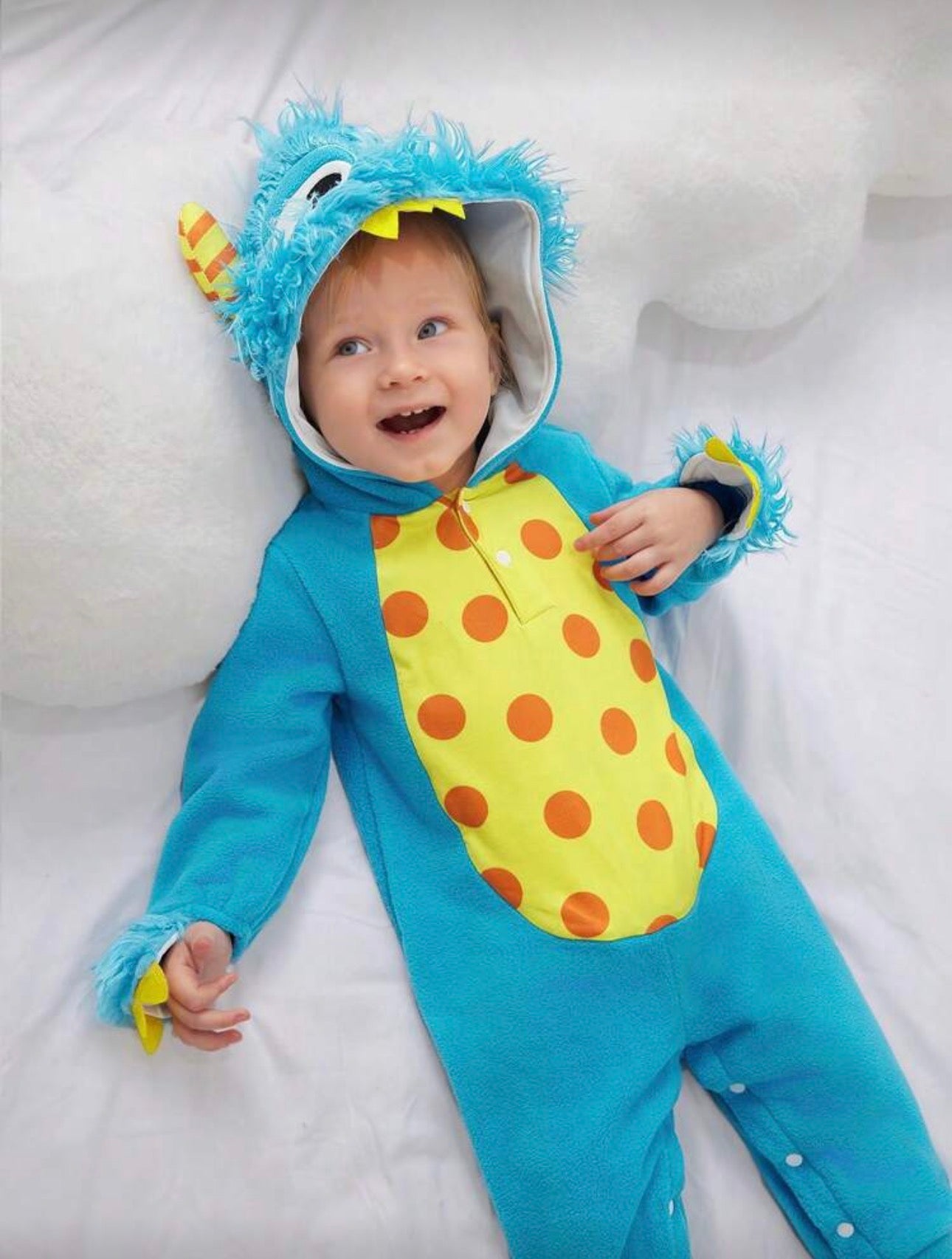 Baby & Toddler Boys Plush Monster Costume – Warm Fleece Party Outfit