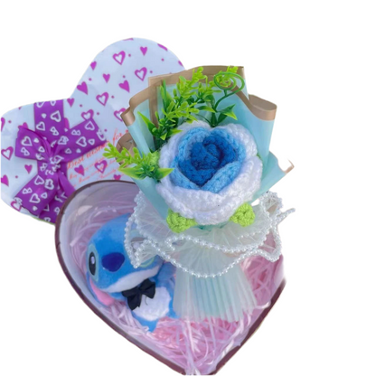 Stitch Plush Flower Heart Gift Box | Kawaii Disney-Inspired Keepsake