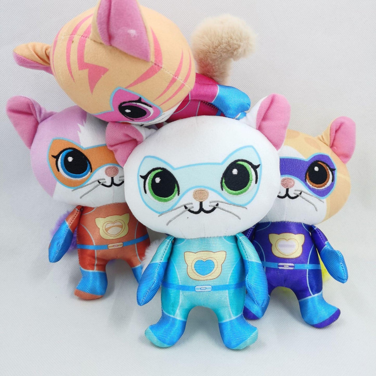 SuperKitties Plush Cat Team – 18cm | Soft Hero Cat Plush Dolls