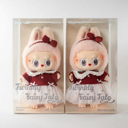 Labubu The Monsters Mokoko Twinkly Fairy Tale Vinyl Plush Doll Pendant – 17cm Red 2 Pack