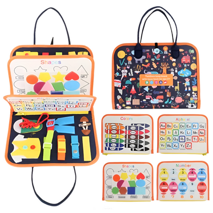 Montessori Busy Board Educational Activity Developing Sensory Board Fine Basic Dress Motor Skills Travel Toy Gift for Boys Girls