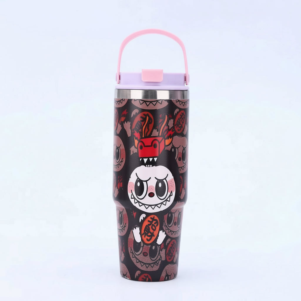 Labubu 30oz Tumbler | Double‑Wall Stainless Steel Cup • Kawaii Designer Drinkware for Fans & Collectors Multi D