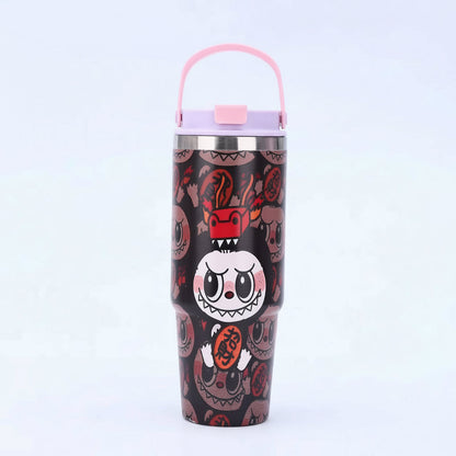 Labubu 30oz Tumbler | Double‑Wall Stainless Steel Cup • Kawaii Designer Drinkware for Fans & Collectors Multi D