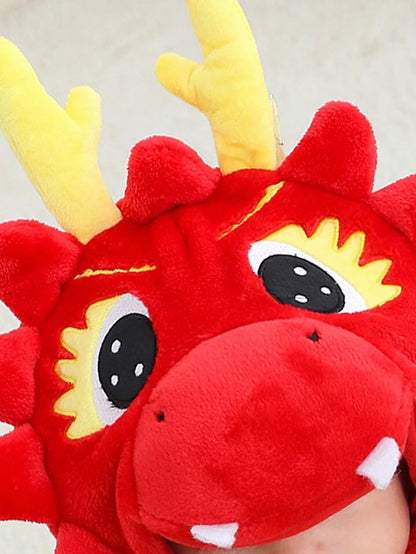 Baby Cartoon Jumpsuit Halloween Costume with Hat – Red Dragon, Lion, Dinosaur & Pink Cutie (Age Newborn-36 Month)