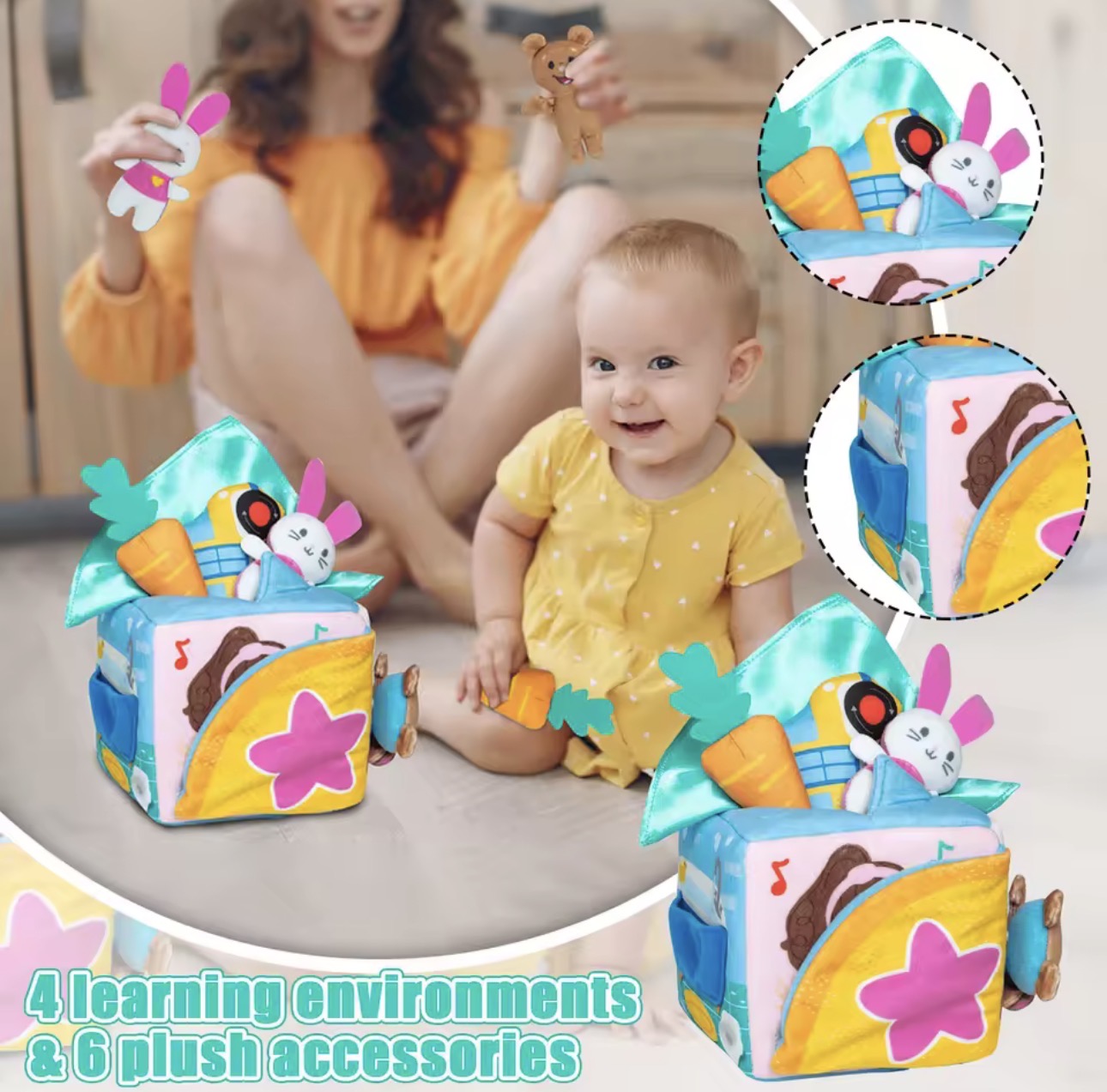 Ms. Rachel Surprise Learning Box – Baby-Safe Plush Playset