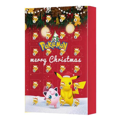 24pcs Pokémon Blind Box Advent Calendar – Christmas Countdown Set | Mini Figures & Decorations Red