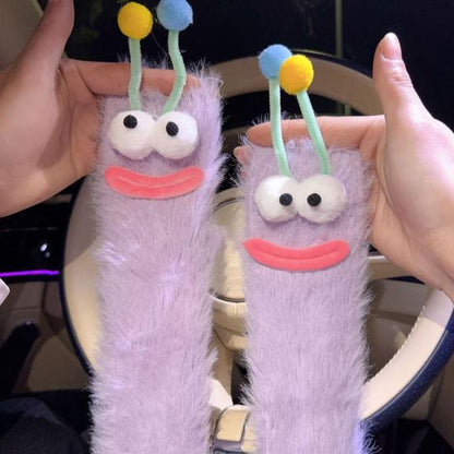 Funny Big-Eye Animal Cartoon Socks – Thick Fuzzy Plush