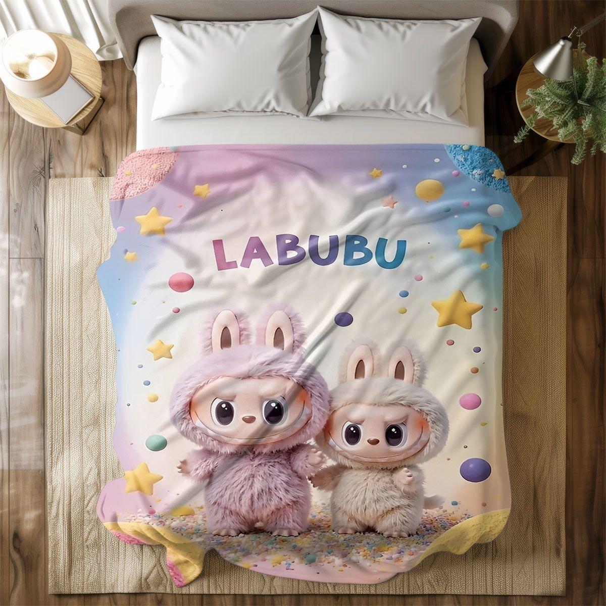 Labubu Flannel Blanket – Cozy All-season Nap Throw | Soft Plushie Pairing