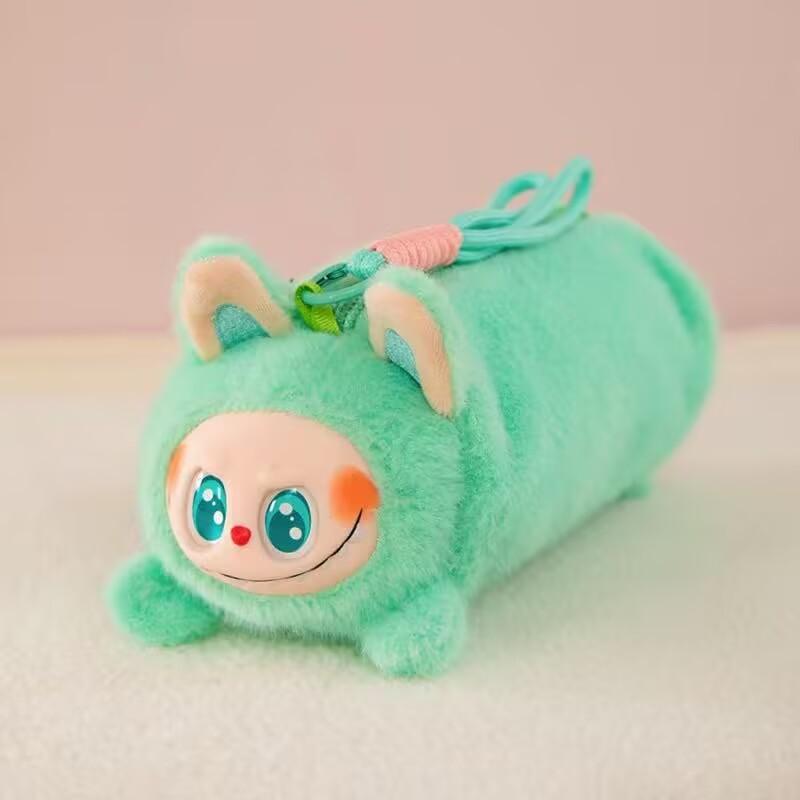 Labubu Plush Pencil Case – Soft Character Zip Pouch | POP MART Inspired | 25cm Green