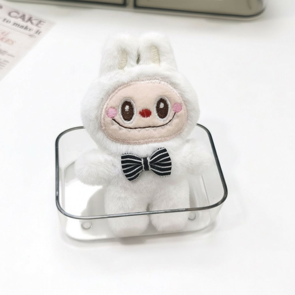 Labubu The Monsters – 3rd Gen Plush Keychain Doll | 12–15cm Backpack Charm White