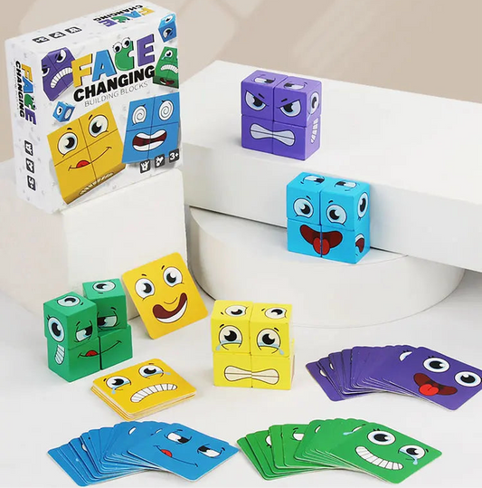 Cube Face Changing Building Blocks Board Game Expression Puzzle Building Block Game