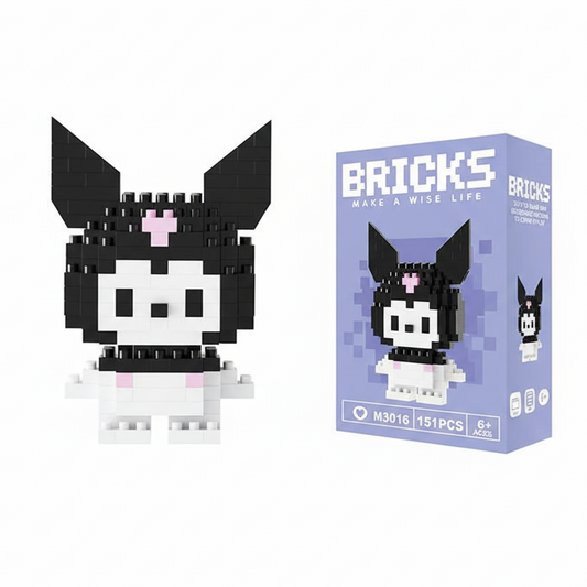 Make A Wise Life – Cartoon & Character Nano Block Building Sets | Mini Brick Figures for Kids & Collectors Multicolor Sanrio Kuromi