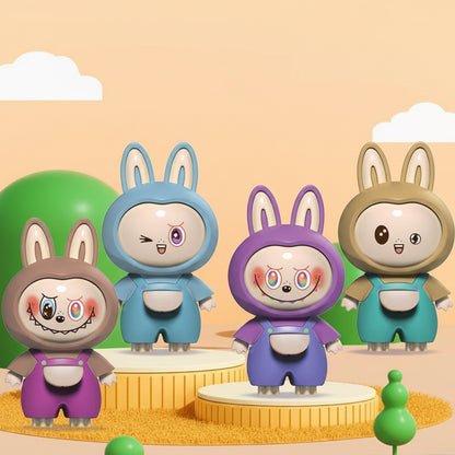 Labubu Face‑Changing 3D Bag Charm | Press‑to‑Change Expressions | Cute Keychain Toy