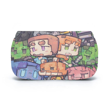 My World Minecraft Pencil Case – 20cm Soft Zip Pouch | Gamer School Supplies Multicolor C