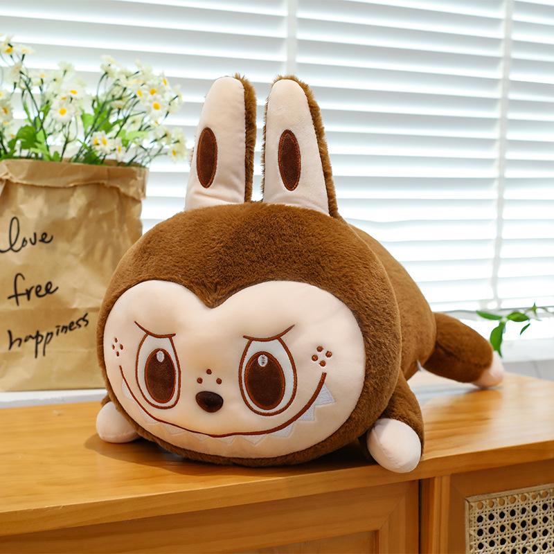 Plush Labubu Pillow Stuffed Toy 40–80cm | Soft Kawaii Cushion • Cute Collectible Gift Brown