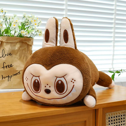 Plush Labubu Pillow Stuffed Toy 40–80cm | Soft Kawaii Cushion • Cute Collectible Gift Brown