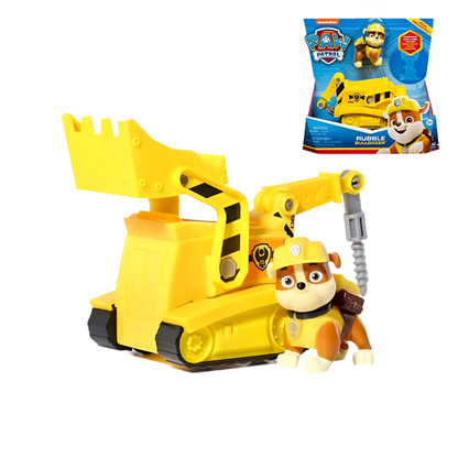 Paw Patrol Rescue Vehicle – Character Truck | Rubble’s Bulldozer, Chase’s Cruiser & More Multicolor Bulldozer - Rubble