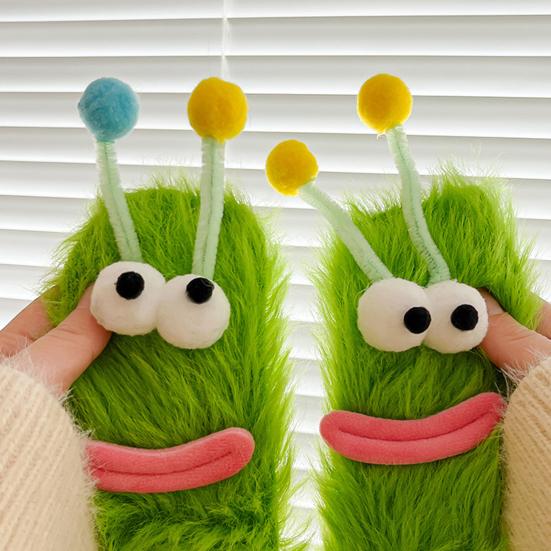 Funny Big-Eye Animal Cartoon Socks – Thick Fuzzy Plush