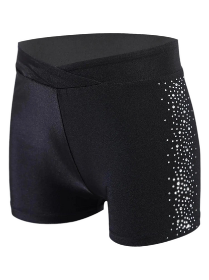 Girls Rhinestones Dance Shorts (Age 4-16 YRS)