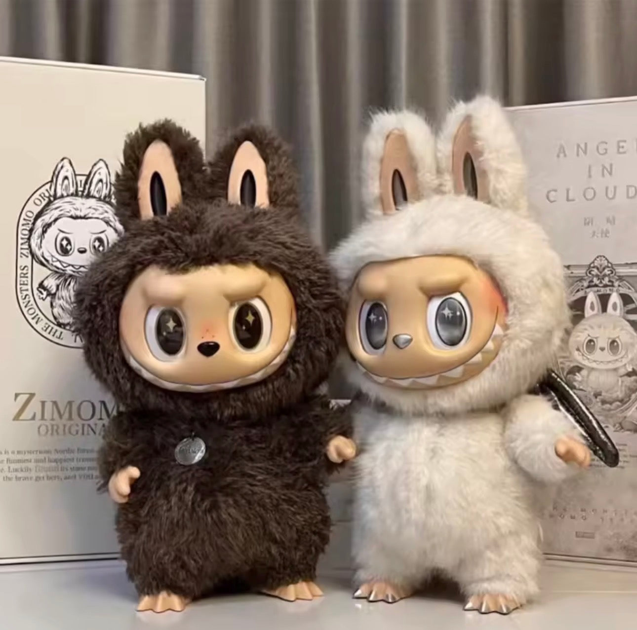 The Monsters Large Labubu Zimomo Angel in Clouds Vinyl Face Doll – 58cm Designer Collectible