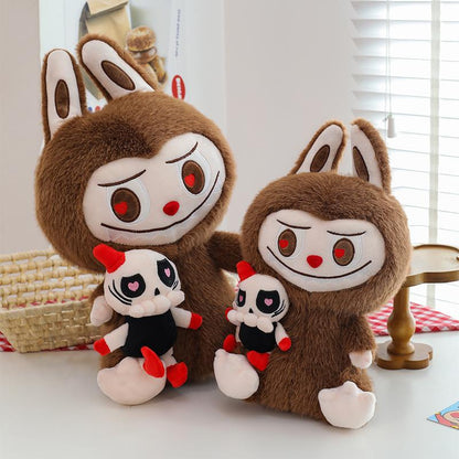 Plush Labubu Stuffed Toy (35–60cm) | Soft Kawaii Collectible Plush Brown
