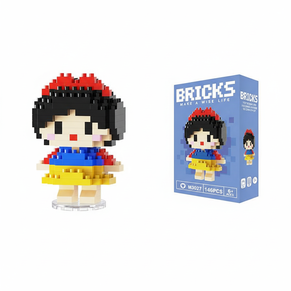 Make A Wise Life – Cartoon & Character Nano Block Building Sets | Mini Brick Figures for Kids & Collectors Multicolor Snow White