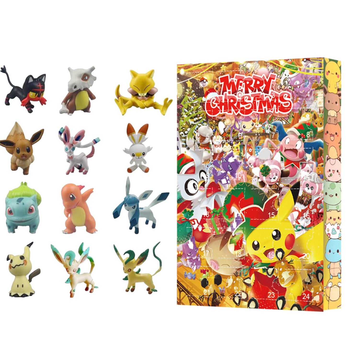 Pokémon Christmas Advent Calendar – 24pcs Countdown Box | Festive Mini Figures Multicolor A