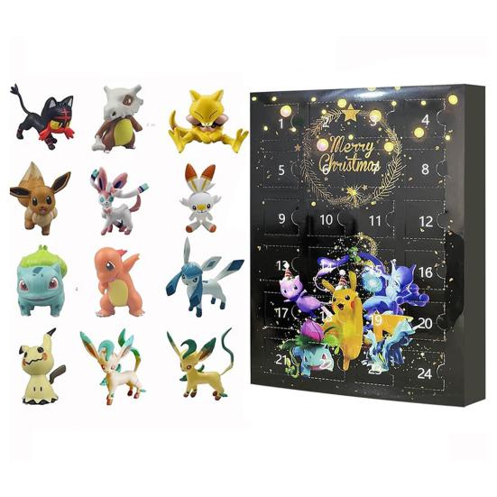 24pcs Pokémon Blind Box Advent Calendar – Christmas Countdown Set | Mini Figures & Decorations