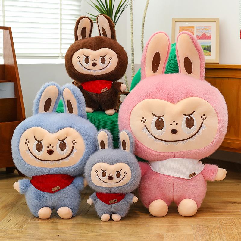 Plush Labubu Stuffed Toy with Scarfs 35cm | Cute Soft Plush Doll