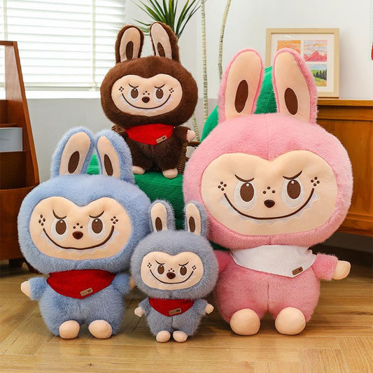 Plush Labubu Stuffed Toy with Scarfs 35cm | Cute Soft Plush Doll