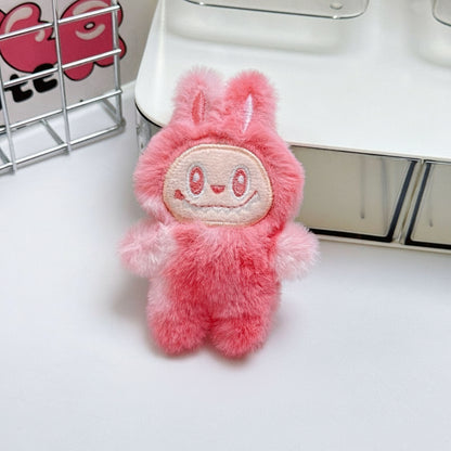 Labubu The Monsters – 3rd Gen Plush Keychain Doll | 12–15cm Backpack Charm Dark Pink