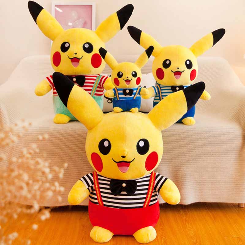 Pikachu Plush Pillow Doll – 30cm | Pokémon-Inspired Stuffed Toy | Couple Strap Pants Edition