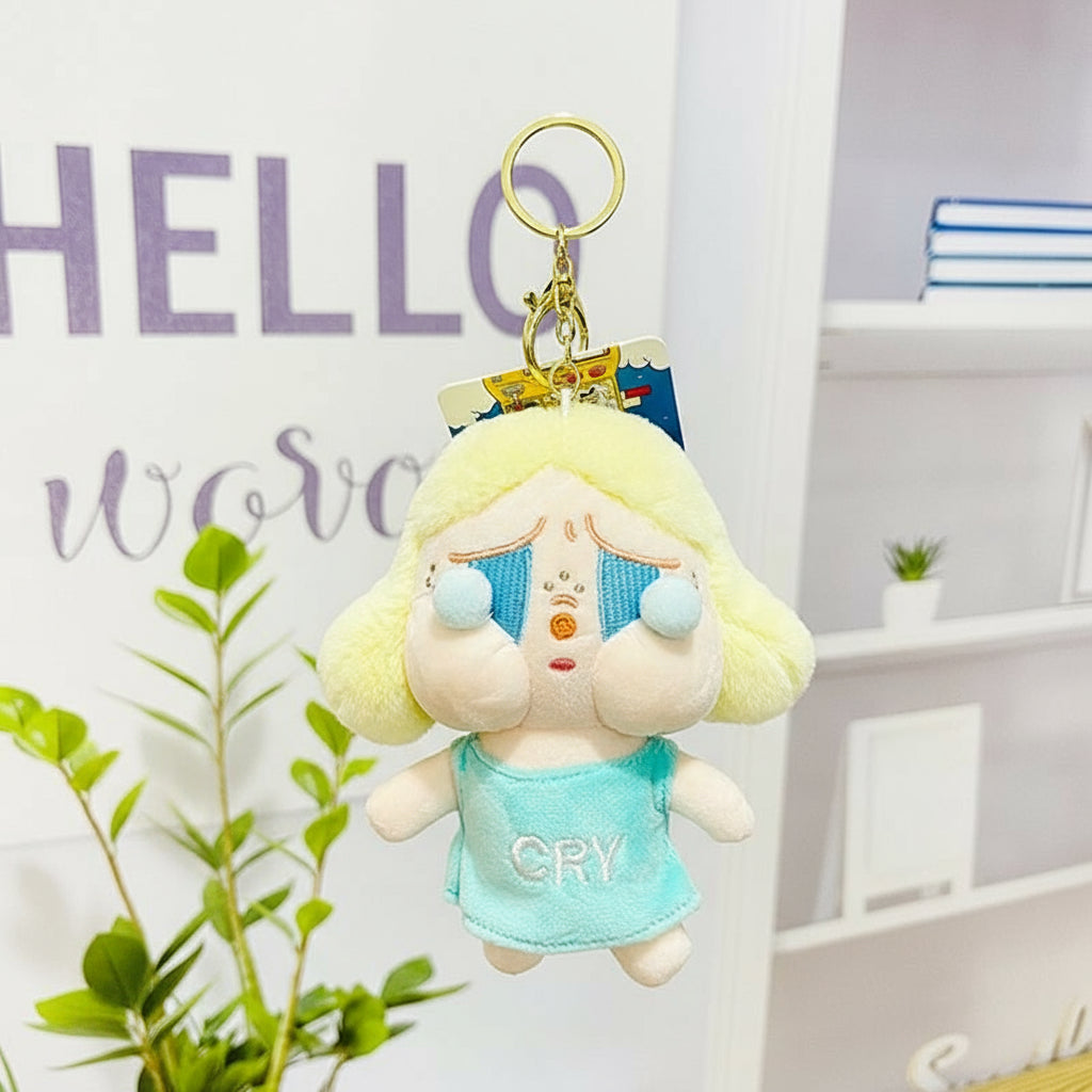 POP MART Crybaby Plush Keychain – 13cm Soft Character Accessory