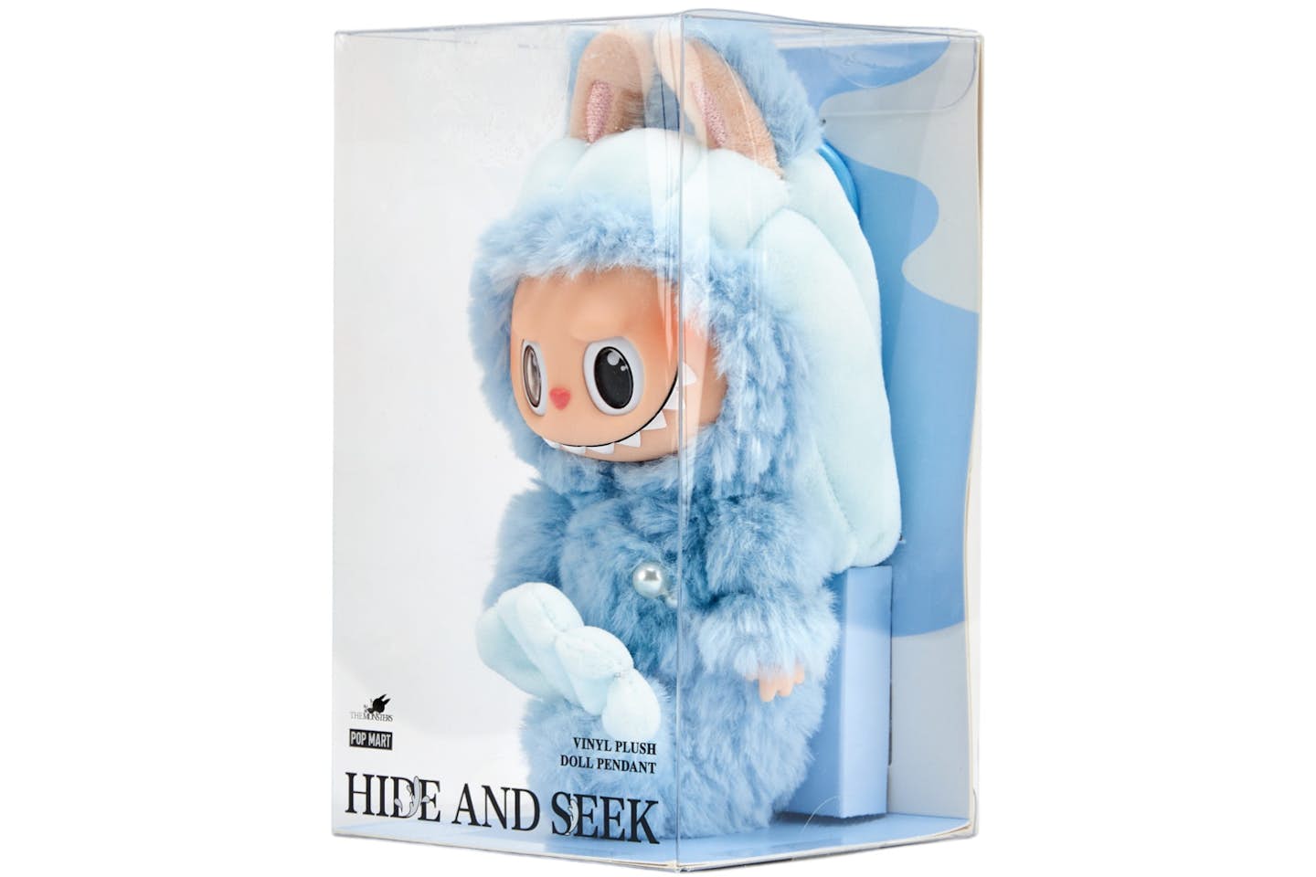 Labubu Blue Hide and Seek in Singapore Series – Vinyl Plush Doll Pendant