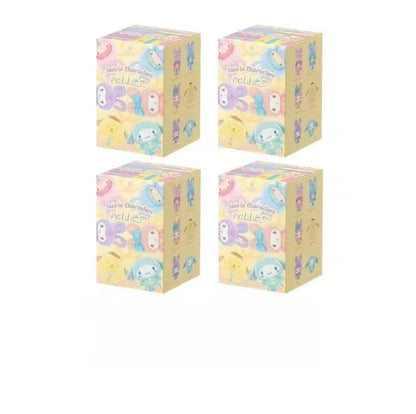 Sanrio Characters Fluffy Rabbit Blind Box Series Figure Model 4 Pack