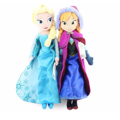 Frozen Princess Anna & Elsa Plush Dolls – 40cm Soft Stuffed Toys | Disney-Inspired Character Plushies Multicolor 40cm Anna Elsa