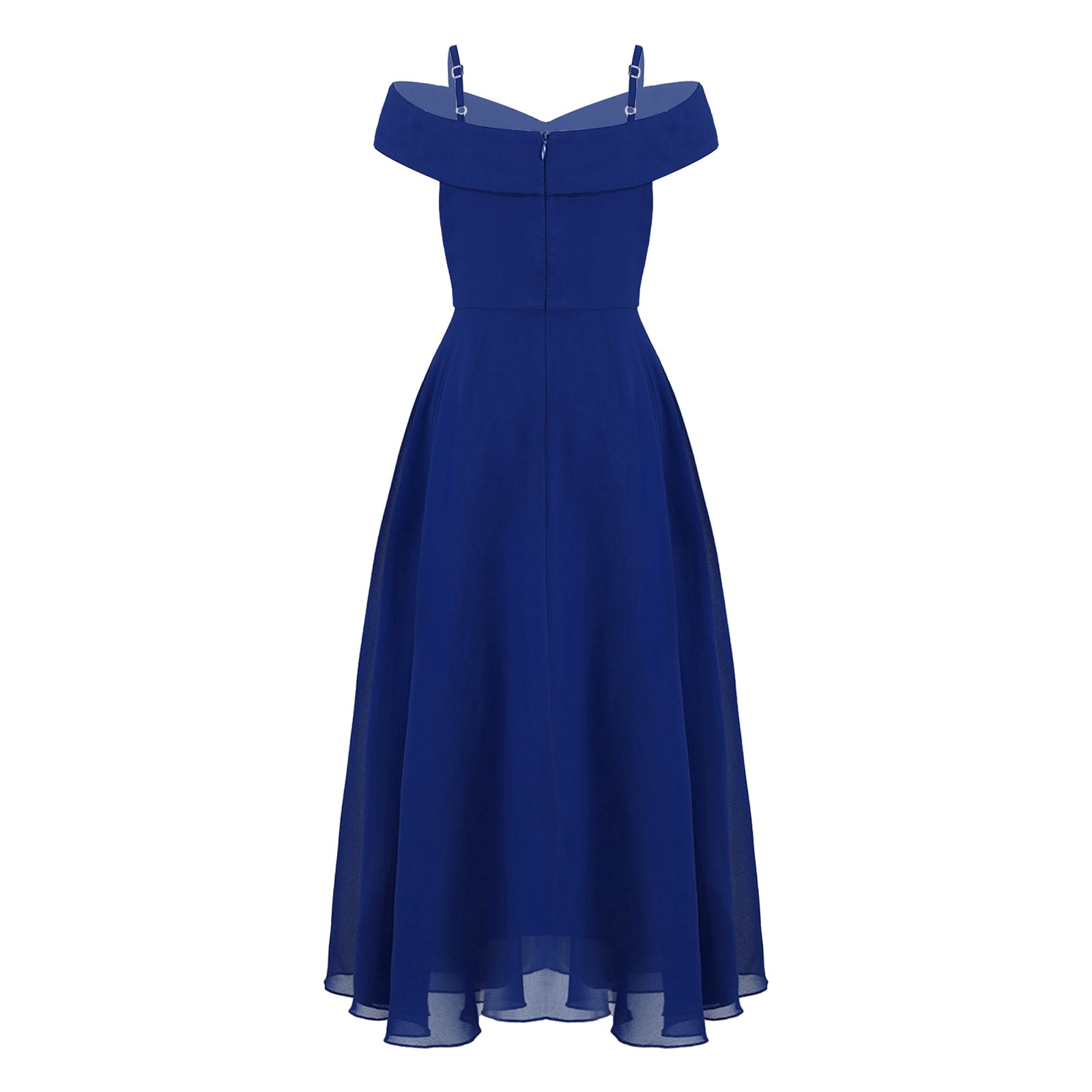 Girls Chiffon Off-the-Shoulder Adjustable A-Line Dress (Age 4-16 YRS)