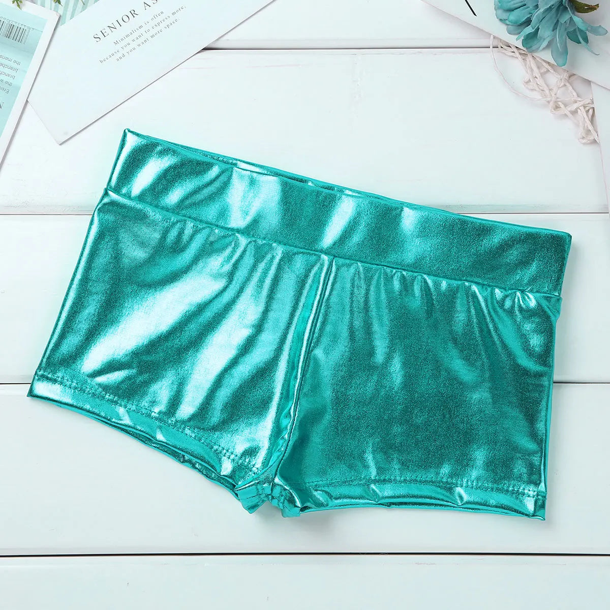 Girls Dance Gymnastics Leotard Sequin Top & Shorts (Age 6-14 YRS)