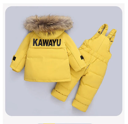 Baby/Toddlers Duck Down Coat + Jumpsuit Overalls (Age 12M-4YRS)