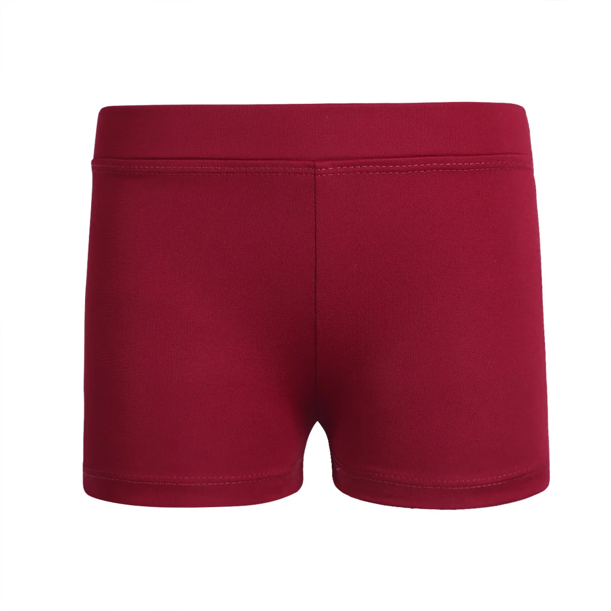 Girls Rhinestones Dance Shorts (Age 4-16 YRS) Burgundy B