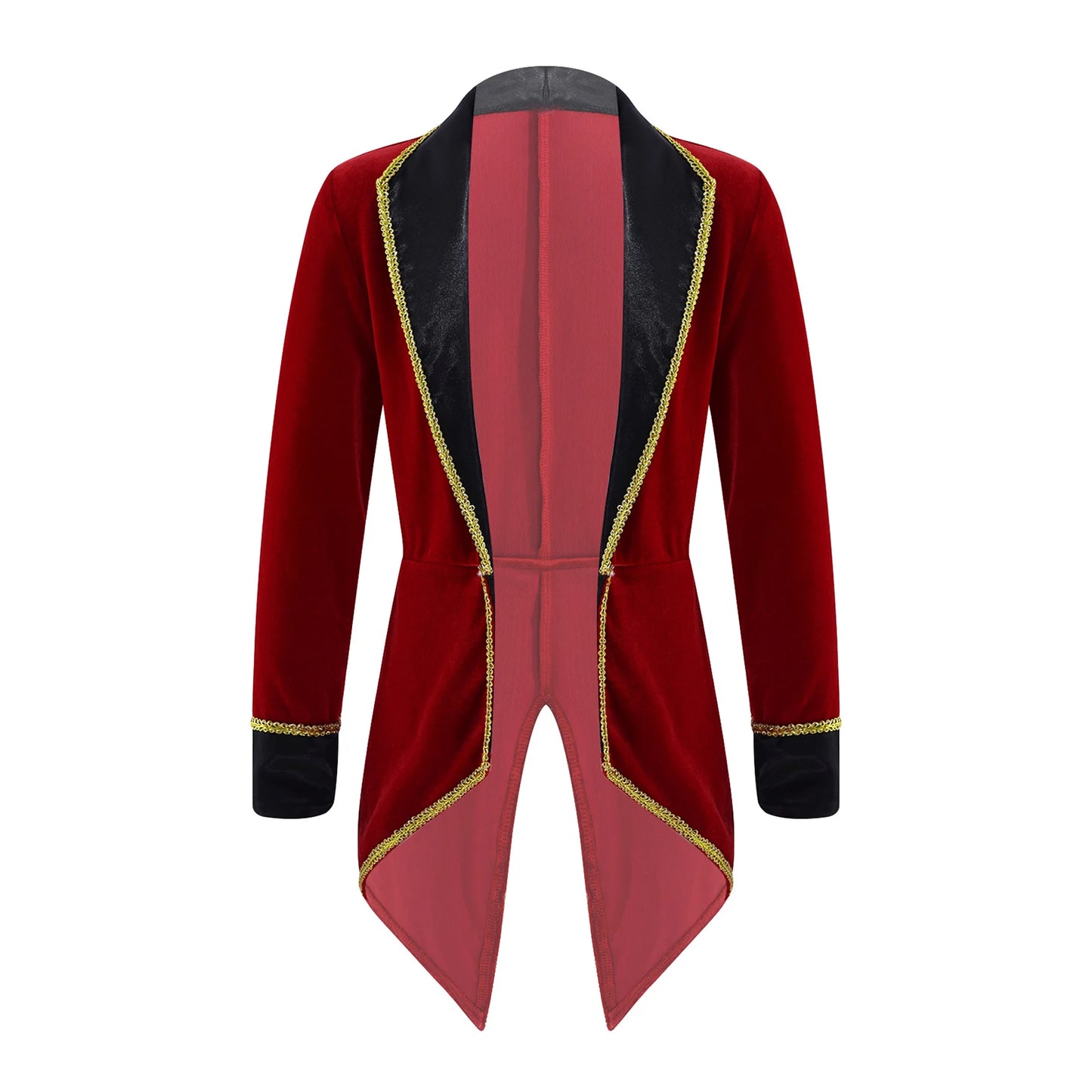 Kids Circus Ringmaster Jacket Long Sleeves Tuxedo Coat (Age 4-16 YRS)