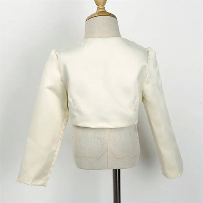 Girls Long Sleeves Bolero Shrug Jacket (Age 12M-10 YRS)