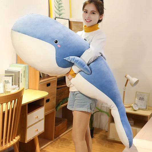 Large Plush Whale Pillow Stuffed Toy - 120cm