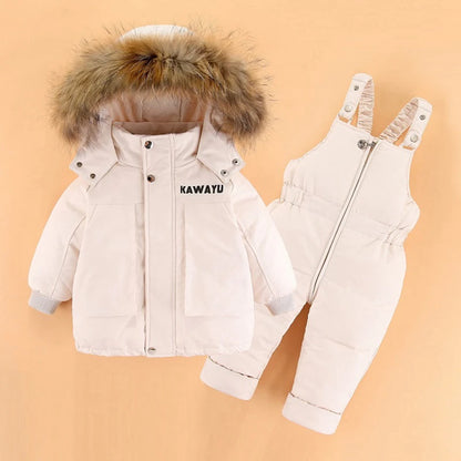 Baby/Toddlers Duck Down Coat + Jumpsuit Overalls (Age 12M-4YRS)