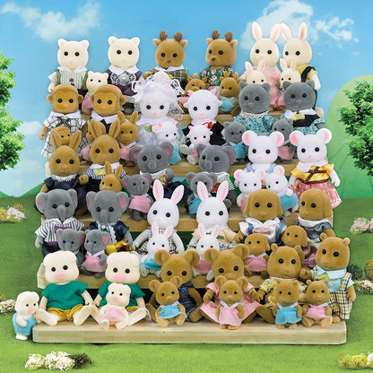 Bunny Familyes Forest Animal 1:12 Scale Dollhouse Miniatures