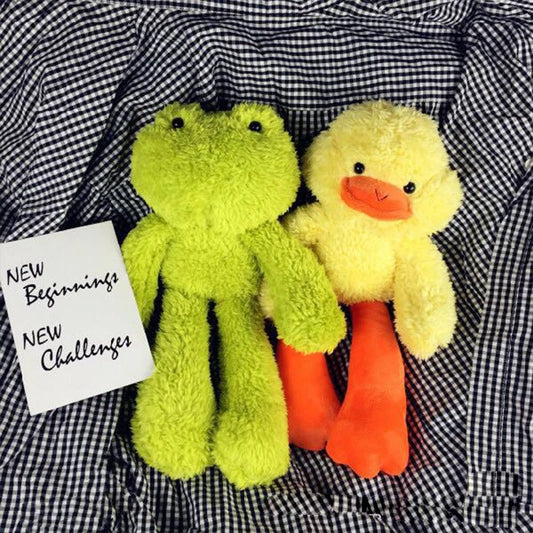Plush Green Frog Long-legged Duck Stuffed Toy - 30cm