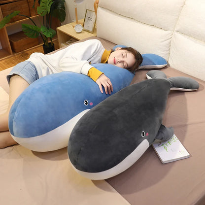 Large Plush Whale Pillow Stuffed Toy - 120cm