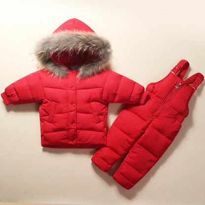Baby/Toddlers Duck Down Coat + Jumpsuit Overalls (Age 12M-4YRS)